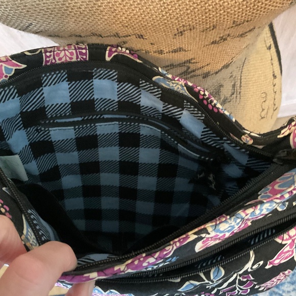 Vera Bradley Alpine Floral crossbody sling messenger zip bag purse retired 2015 - Picture 9 of 11